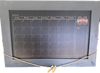 Fan Creations/Adventure Furniture, Inc Home Chalkboard Monthly Calendar M-State W Clothes Pins For Pic