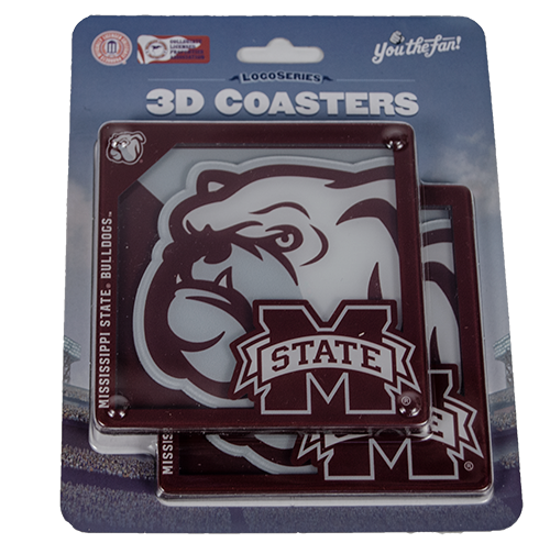 Sportula/You The Fan!/Wildman Corp Home Coaster 3D Bulldog Btm Rt M-State