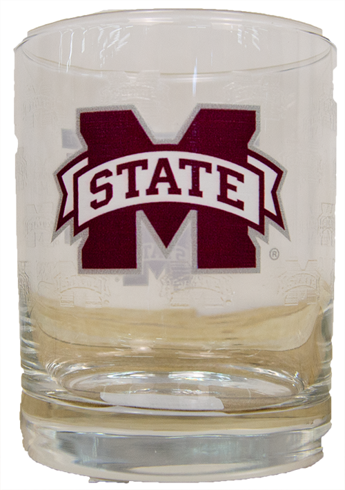 Wiox Enterprises L / Indigo Fallong Sleeve Home Glass Dof Xd Mississippi State Alumni M-State Repeat