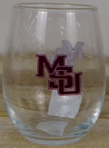 Wiox Enterprises L / Indigo Fallong Sleeve Home Glass Wine Stemlong Sleeve 15 Oz MSU Interlocked Repeat