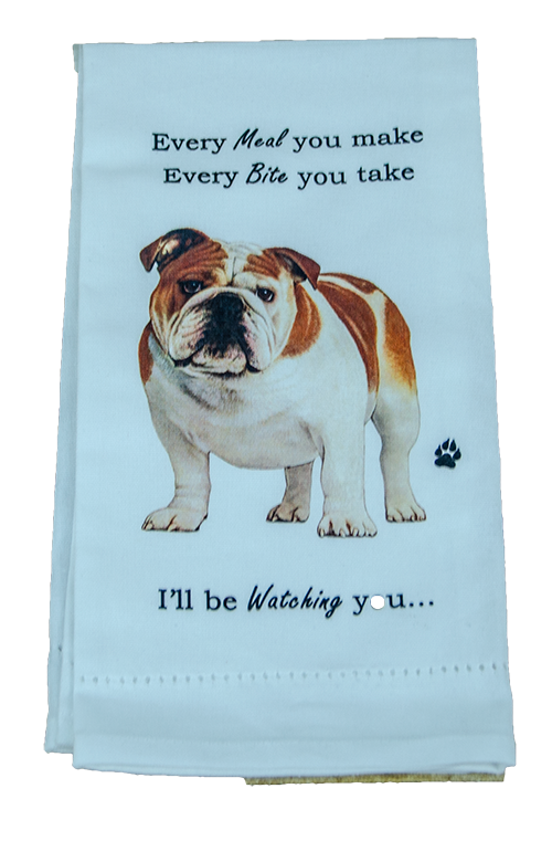 E&S Imports Inc./Petasaurus Home Kitchn Towel Live Bulldog Every Bite You Take