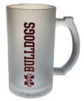 Mug 16 oz. Frosted Glass Bulldogs M-State