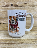 Mug 15 oz. Watercolor Bulldog "It's A Starkville Thing"