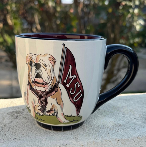 Mug Realistic Bulldog With Flag
