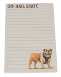 Valiant Gifts Wholesale Home Notepad Mascot M-State Hail State Bulldog No Magnet