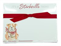 Handpainted Pad Slab Sheets Card Stock Its A Starkville Thing Bulldog with Scarf