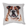 Pillow Little Birdie Watercolor Bulldog Head