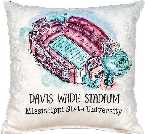 Pillow Little Birdie Davis Wade Stadium Sketched No Piping