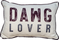 Pillow Little Birdie "Dawg Lover" With Piping