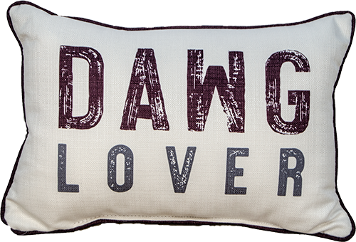 Pillow Little Birdie "Dawg Lover" With Piping