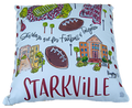 Pillow Double Sided Starkville Collage "Saturdays Are For Football And Tailgates"