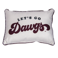 Pillow Little Birdie "Let'S Go Dawgs" With Piping