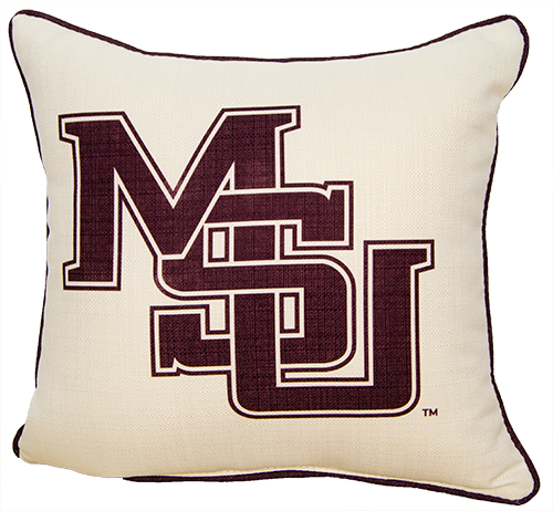 Pillow Little Birdie MSU Interlock With Piping