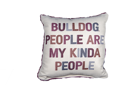 Pillow Little Birdie "Bulldog People Are My Kinda People" Multicolor