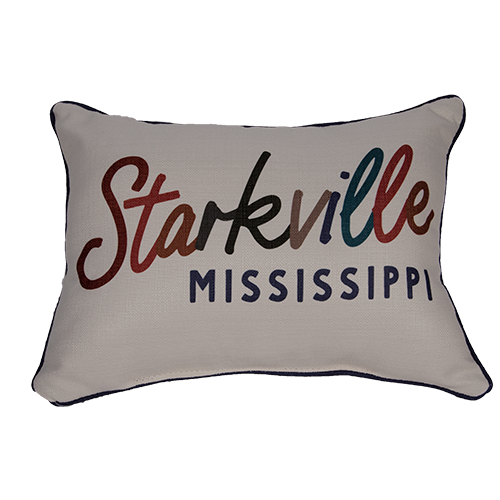 Pillow Little Birdie Starkville Mississippi Multicolor With Piping