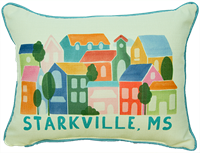 Pillow Starkville, MS Multicolor With Piping