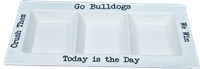 Creative Brands/47Th & Main Home Platter Ceramic Ceramic Go Bulldogs, Today is the Day, Crush Them, We Win Home Platter