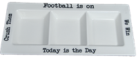 Creative Brands/47Th & Main Home Platter Condament Football Ceramic Football Is On Toddleray Is The Day