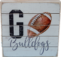 Sincere Surroundings Home Sign Square Football Go Bulldogs
