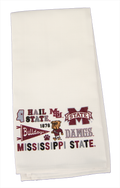 The Little Birdie/Varsity Pro, Inc. Home Tea Towel Collegiate Cluster MSU Various Logos
