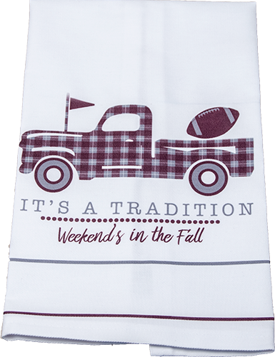 Luckybird Clothing / Southern Apparel Home Towel Tea Truck Plaid Weekends In The Fall