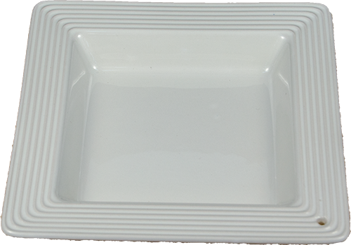 Nora Fleming Home Tray Napkin Holder Candy Striped Rim Stoneware