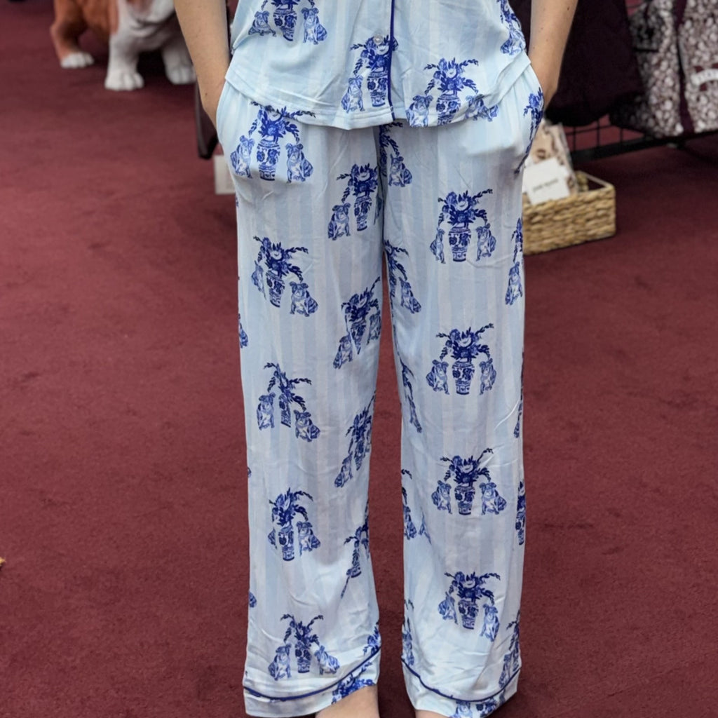 Royal Standard Pajama Pants With Pocket Callie Bulldog