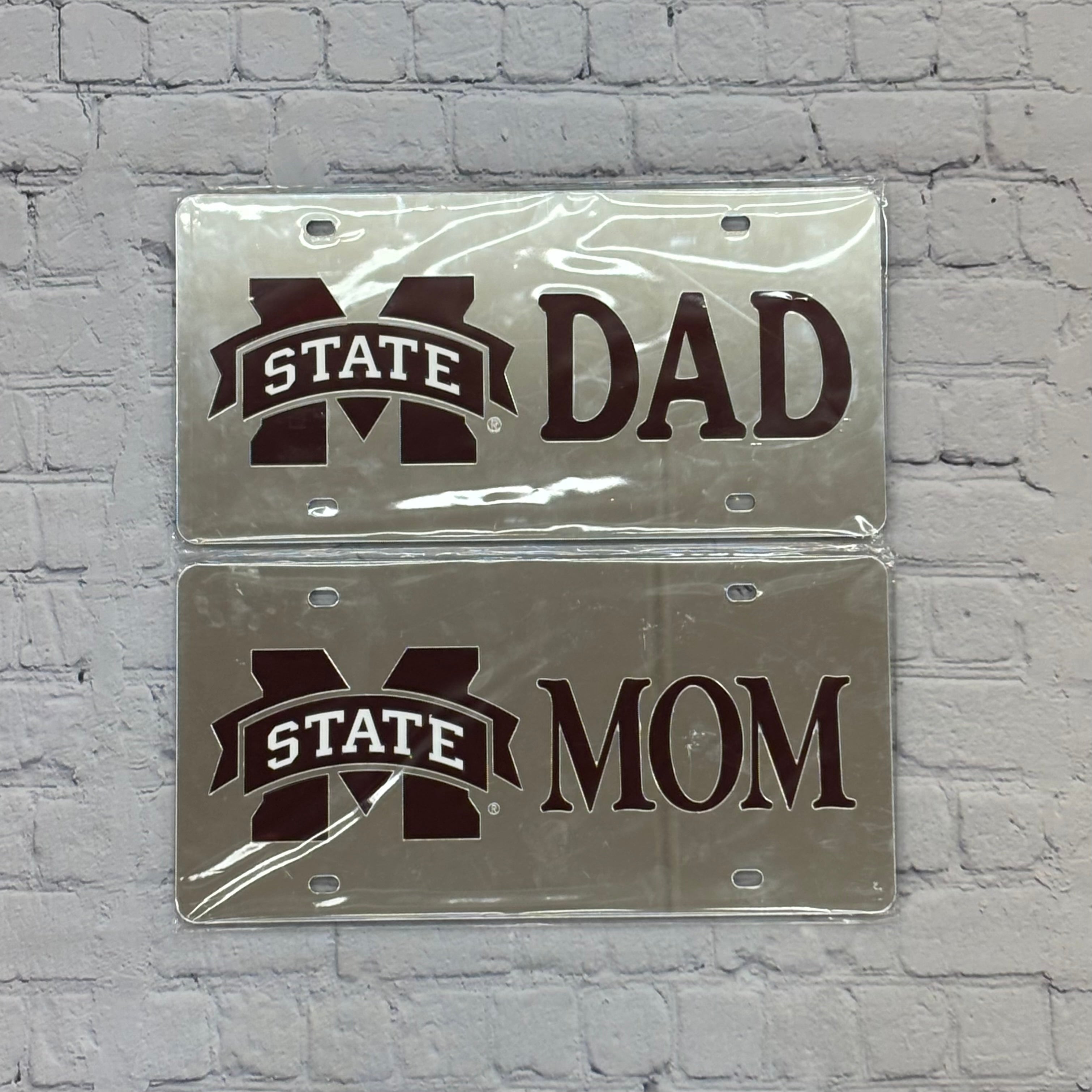Auto License Plate Mirror M-State Mom & Dad