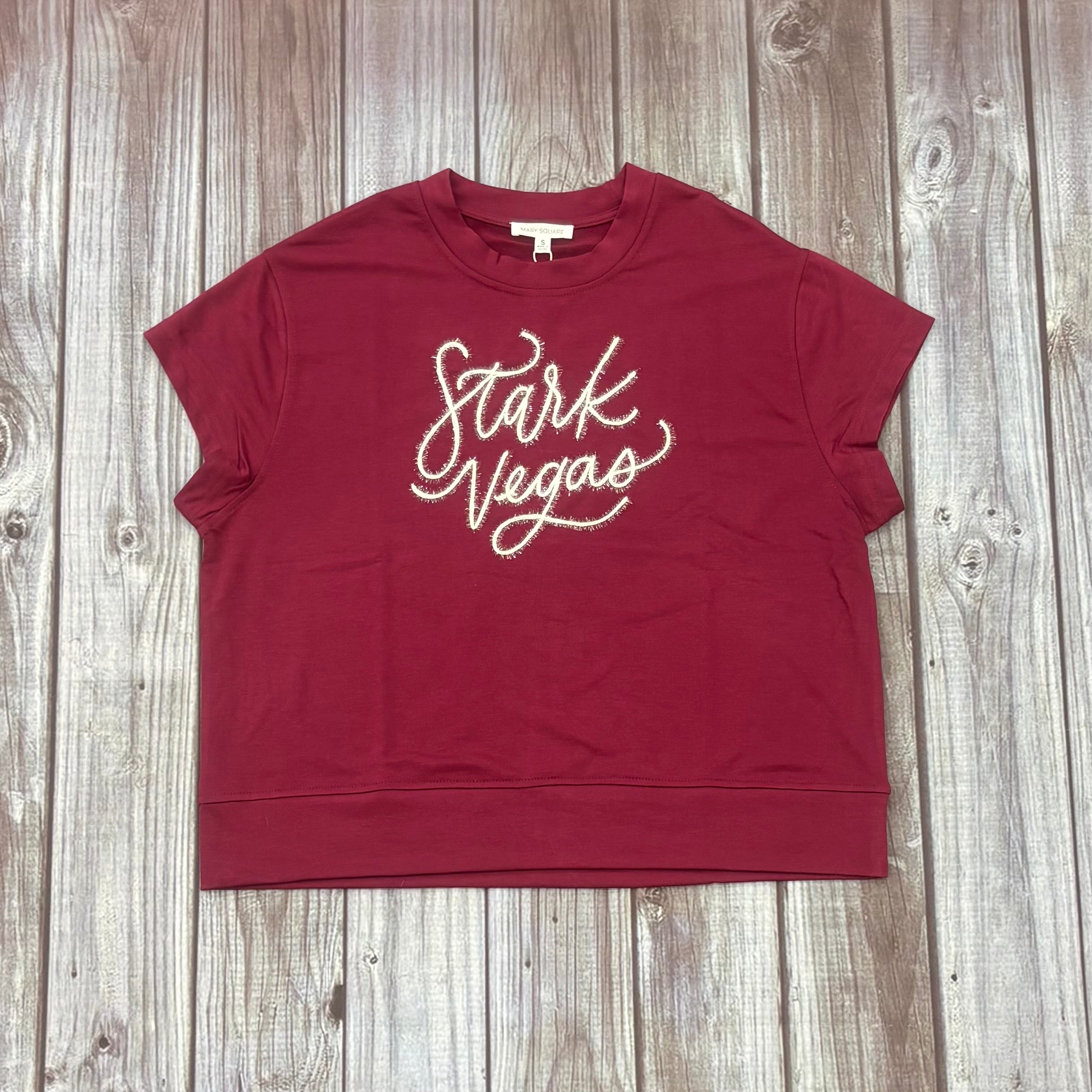 Top Women's Short Sleeve Crop Emily Stark Vegas White