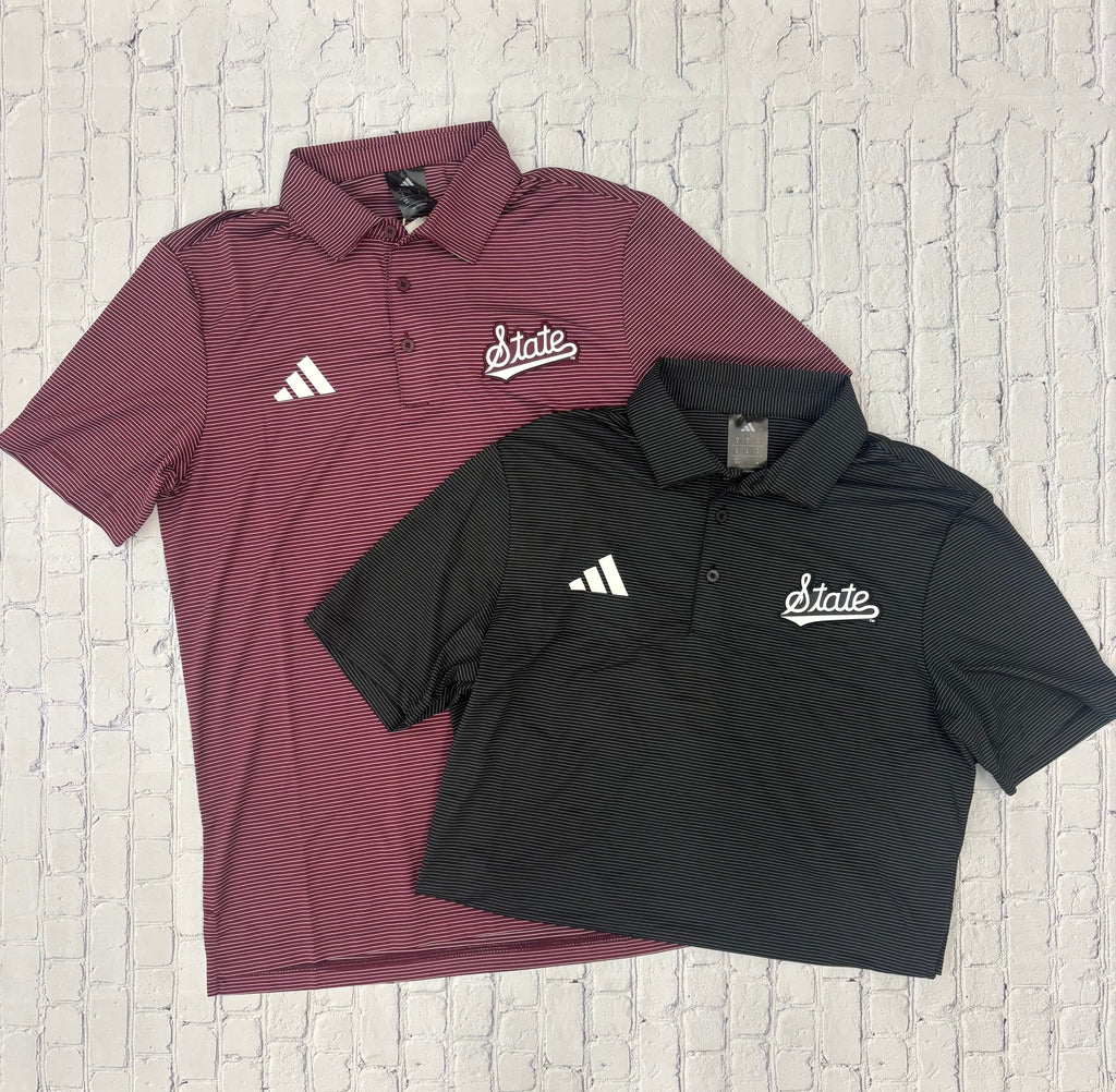 Adidas Polo Men's Multi Stripe Script State