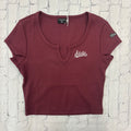 Top Women's Short Sleeve Crop Cali Tee Script State