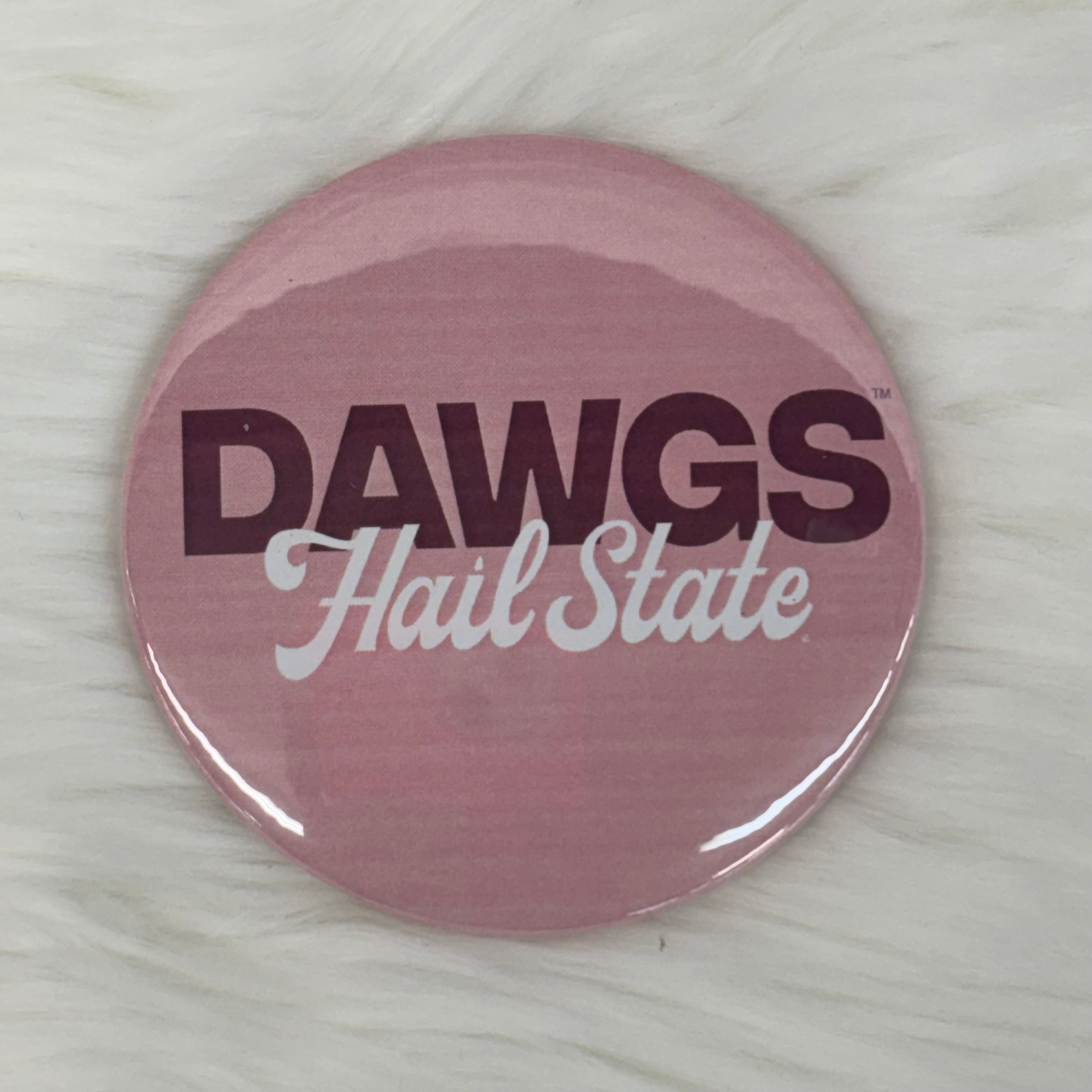 Cute As A Button Button Dawgs Maroon Hail State White