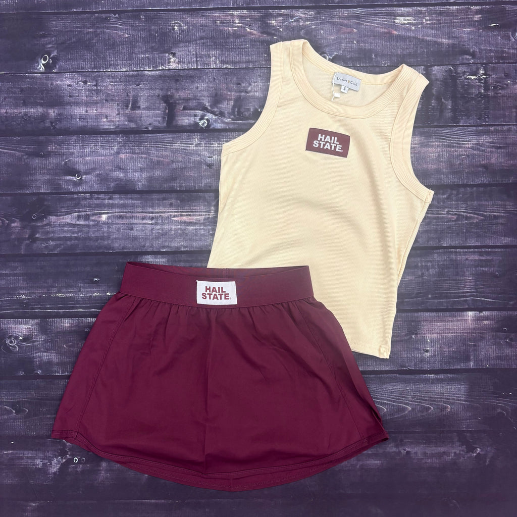 Junior Women's Tennis Skort Alli Hail State