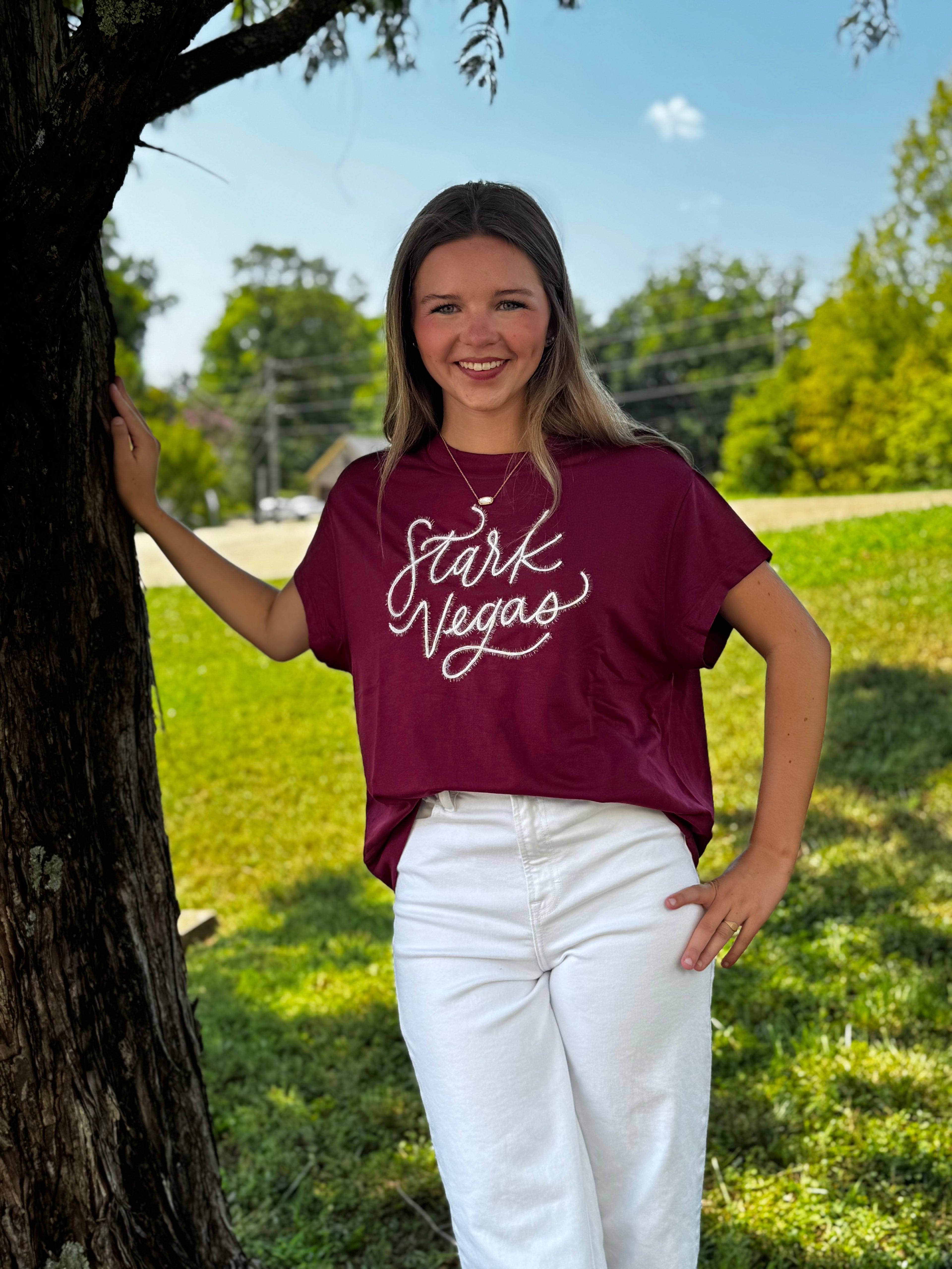 Top Women's Short Sleeve Crop Emily Stark Vegas White