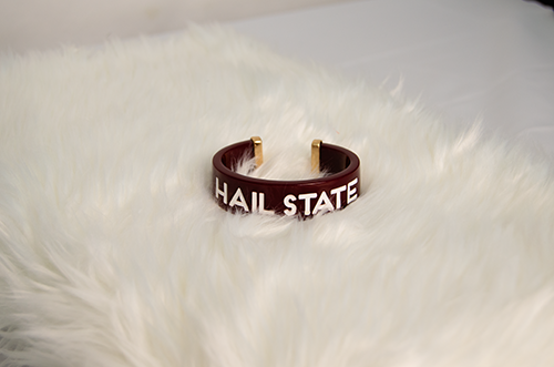 Canvas Jewelry Jewelry Bracelet Cu Resin Hail State White