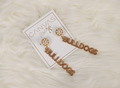 Canvas Jewelry Jewelry Earrings Cluster Pearl Drop Dotted Enamel Bulldogs Maroon
