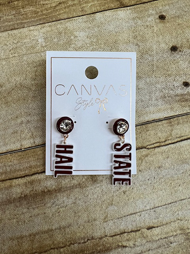 Canvas Jewelry Jewelry Earrings Stud Clr W Mrn Dangle Hail/State