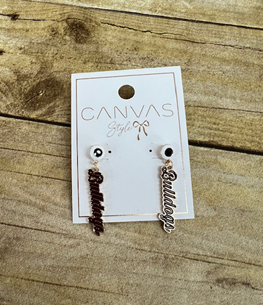 Canvas Jewelry Jewelry Earrings Stud Mrn Dangle Bulldogs