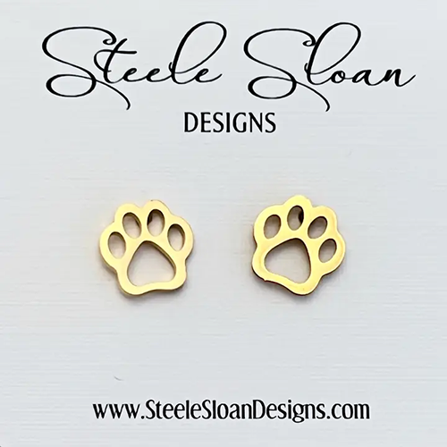 Earrings Stud Paw Print