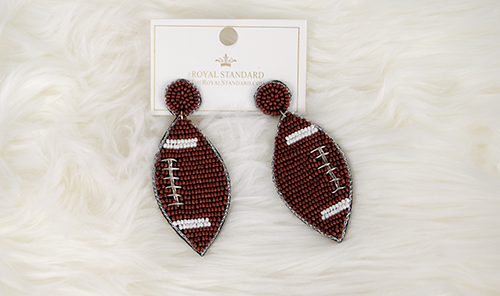Earring Beaded Football