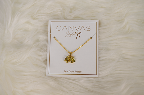 Canvas Jewelry Jewelry Necklace Pendant 24K Gold Plt M-State