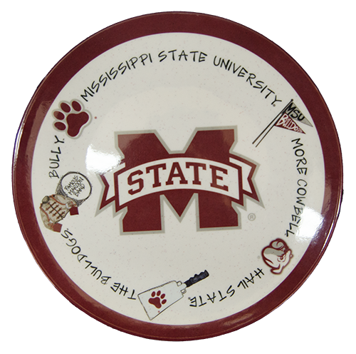 Magnolia Lane Magnolia Lane Charger Melamine Mississippi State University M-State Cowbell Various Logos