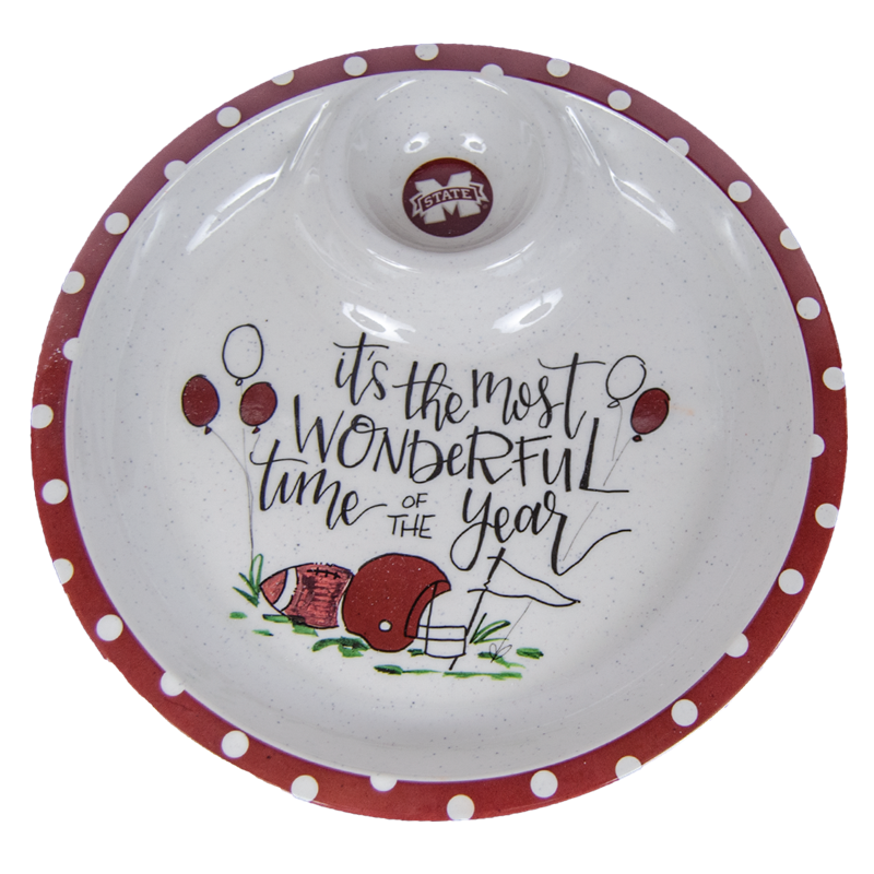 Magnolia Lane Magnolia Lane Chip Dip Melamine Most Wonderful Time Football Helmet