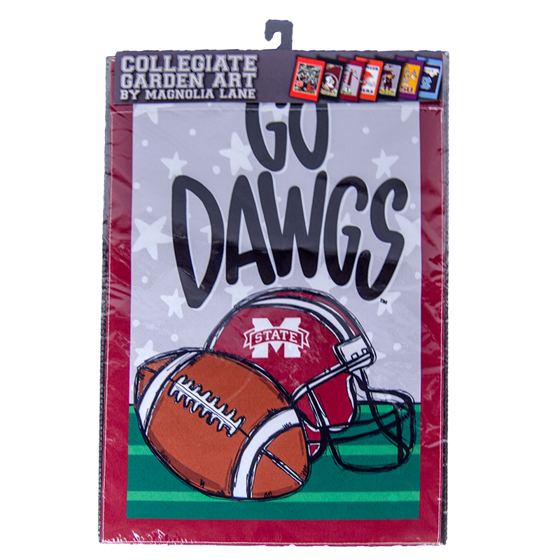 Magnolia Lane Magnolia Lane Garden Flag Go Dawgs Football Helmet Turf