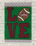 Magnolia Lane Magnolia Lane Garden Flag Love Football M-State