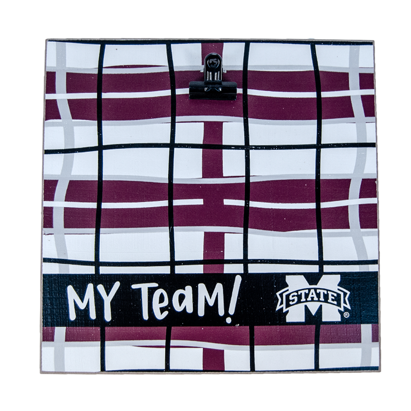 Magnolia Lane Magnolia Lane Frame Wood My Team Plaid Board With Clip