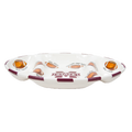 Magnolia Lane Magnolia Lane Platter 3 Sections M-State Footballs Various Sayings