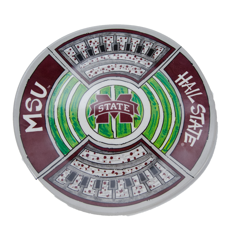 Magnolia Lane Magnolia Lane Platter Round Melamine Stadium Seats M-State MSU Hail State