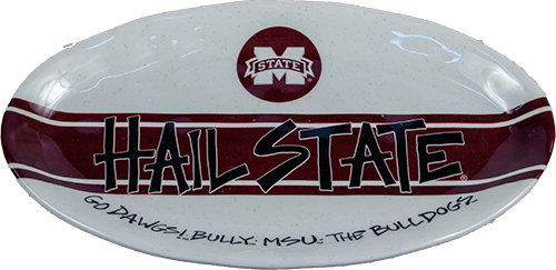 Magnolia Lane Magnolia Lane Platter Smallall Oval Melamine M-State Hail State Go Dawgs