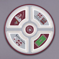 Magnolia Lane Magnolia Lane Tray Melamine 5 Section Round Cowbell Football Field Various Logos